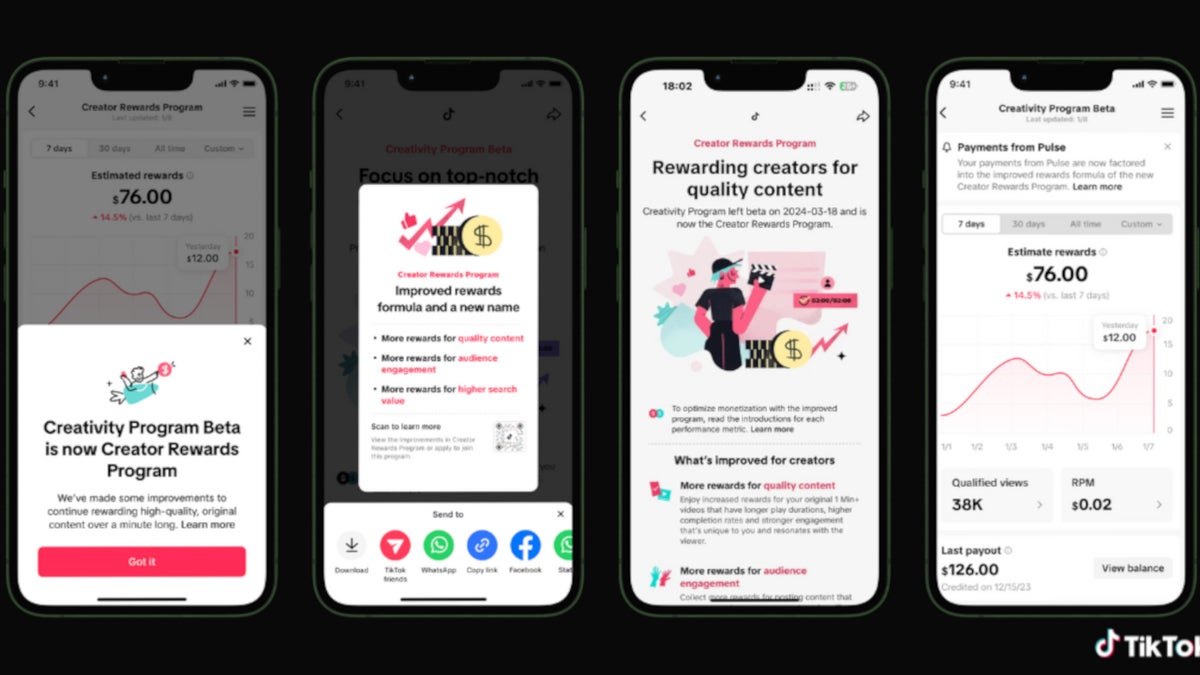 TikTok Launches Creator Rewards Program