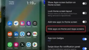 find hidden apps from Home Screen settings 1