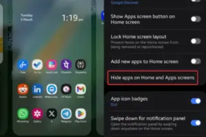 find hidden apps from Home Screen settings 1